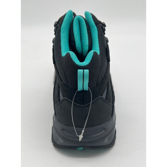 The North Face Womens Size 7 single Waterproof Hiking Boot Black/Turquoise Suede - Picture 3 of 8